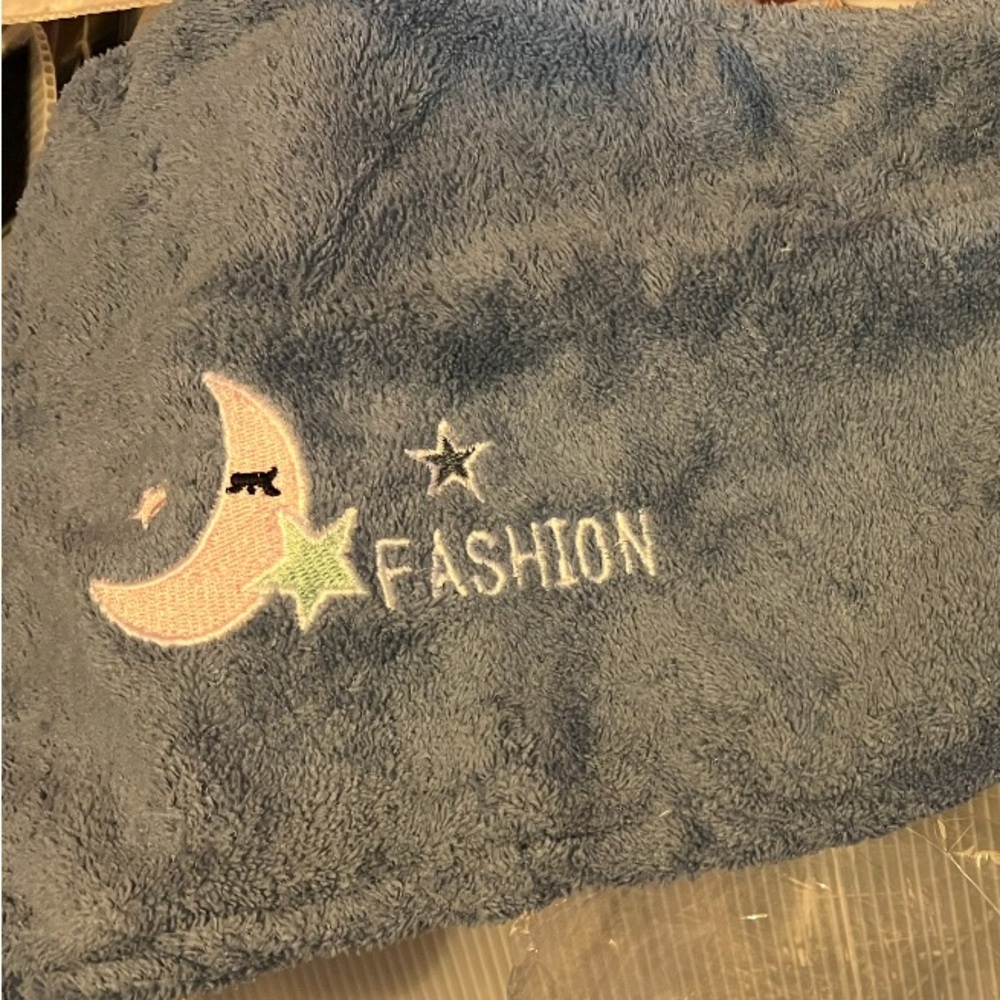 Terry hair drying wrap in package